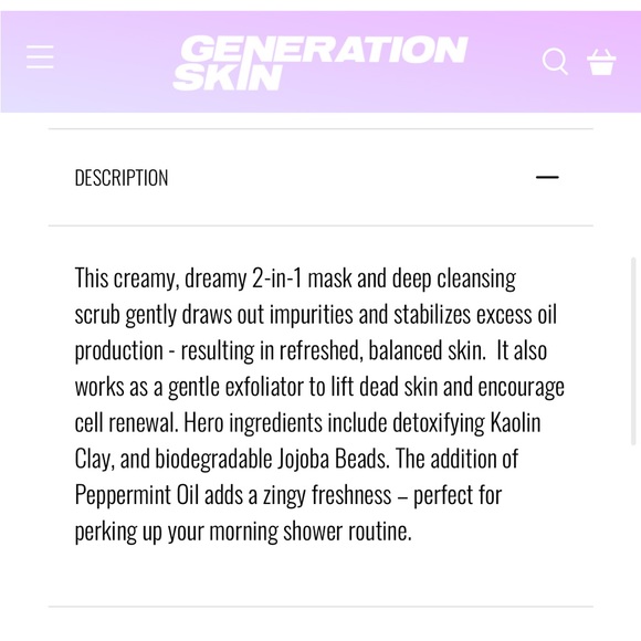 NWT Generation Skin Quick Fix N Chill 2-in-1 Mask/Scrub - Picture 5 of 5